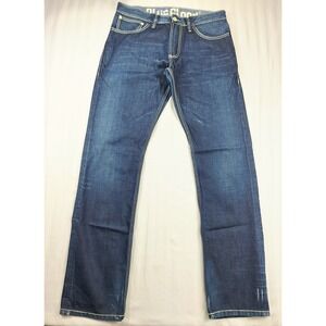 Blue Blood Dry Goods Mens Straight Leg Jeans Dark Wash Indigo Blue W32 L33